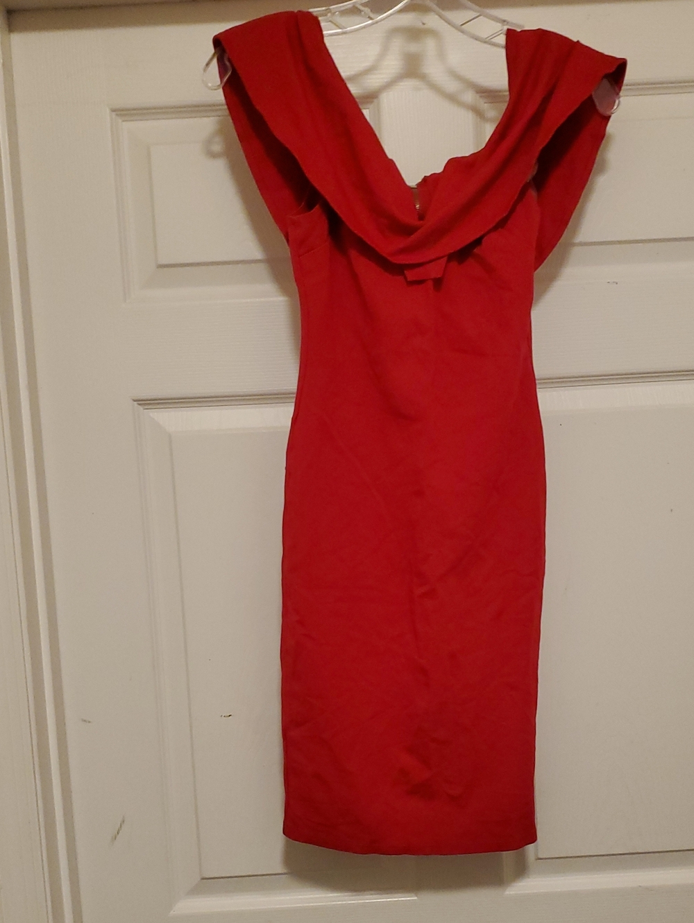 Fashion Nova Red Off-Shoulder Midi Dress